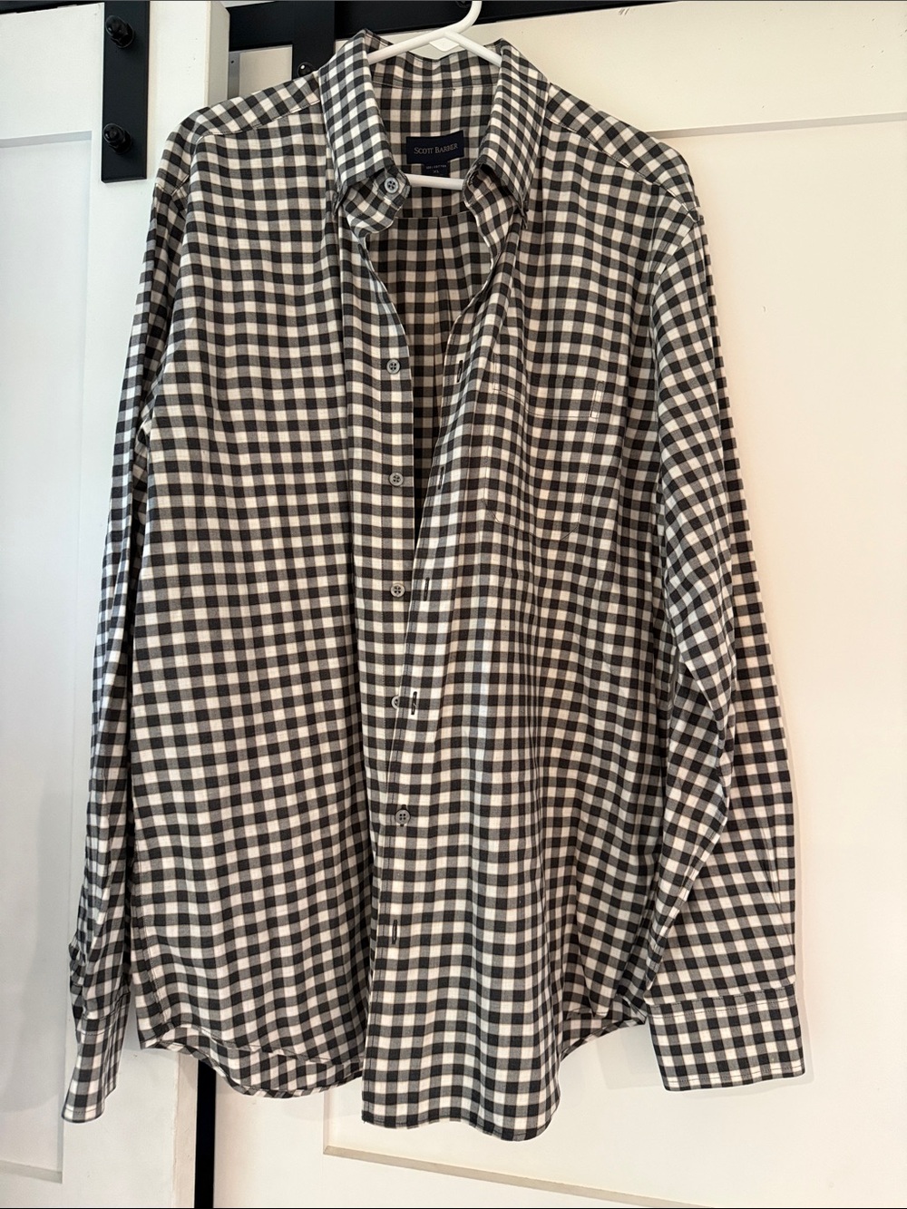 Scott Barber Gingham Button-Up Shirt - Classic Dress Shirt